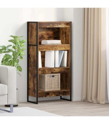 vidaXL Book Cabinet Smoke Oak 60 x 30 x 121 cm Engineered Wood — Colour: Smoked oak