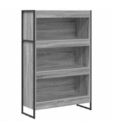 vidaXL Book Cabinet Grey Sonoma 80 x 30 x 121 cm Engineered Wood