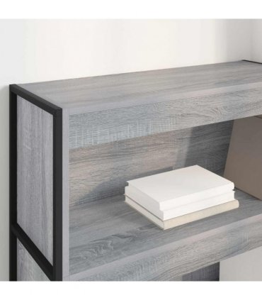 vidaXL Book Cabinet Grey Sonoma 80 x 30 x 121 cm Engineered Wood