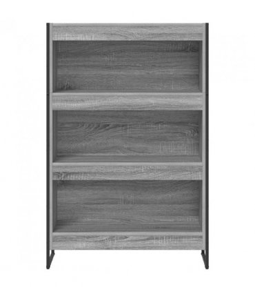 vidaXL Book Cabinet Grey Sonoma 80 x 30 x 121 cm Engineered Wood
