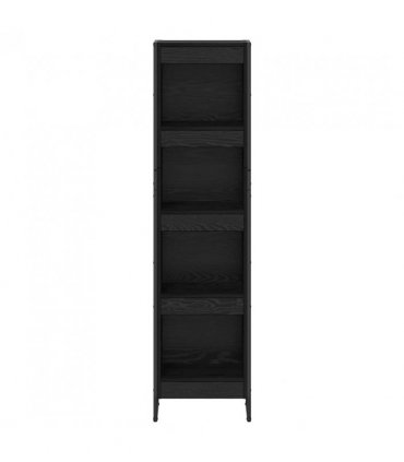vidaXL Book Cabinet Black Oak 40 x 30 x 155 cm Engineered Wood