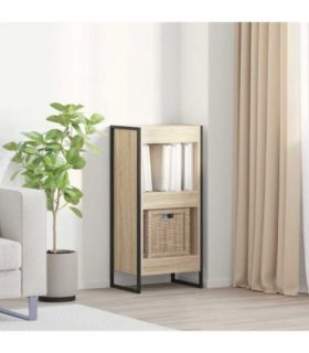 vidaXL Book Cabinet Sonoma 40 x 30 x 86.5 cm Engineered Wood — Colour: Sonoma oak