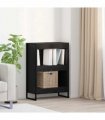 vidaXL Book Cabinet Black Oak 60 x 30 x 86.5 cm Engineered Wood