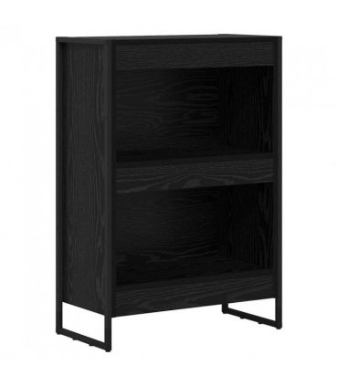 vidaXL Book Cabinet Black Oak 60 x 30 x 86.5 cm Engineered Wood