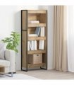 vidaXL Book Cabinet Artisian Oak 60 x 30 x 155 cm Engineered Wood — Colour: Artisan oak