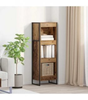 vidaXL Book Cabinet Old Wood 40 x 30 x 121 cm Engineered Wood