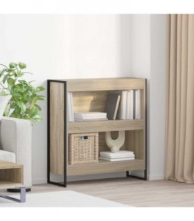 vidaXL Book Cabinet Sonoma 80 x 30 x 86.5 cm Engineered Wood — Colour: Sonoma oak
