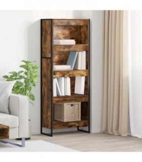 vidaXL Book Cabinet Smoke Oak 60 x 30 x 155 cm Engineered Wood — Colour: Smoked oak