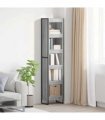 vidaXL Book Cabinet Grey Sonoma 40 x 30 x 189.5 cm Engineered Wood