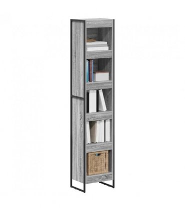 vidaXL Book Cabinet Grey Sonoma 40 x 30 x 189.5 cm Engineered Wood
