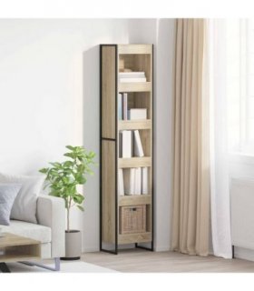 vidaXL Book Cabinet Sonoma 40 x 30 x 189.5 cm Engineered Wood — Colour: Sonoma oak