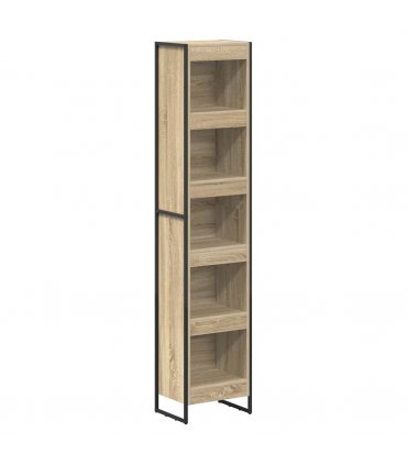 vidaXL Book Cabinet Sonoma 40 x 30 x 189.5 cm Engineered Wood — Colour: Sonoma oak
