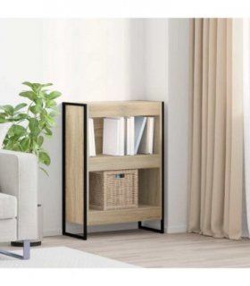 vidaXL Book Cabinet Sonoma 60 x 30 x 86.5 cm Engineered Wood — Colour: Sonoma oak