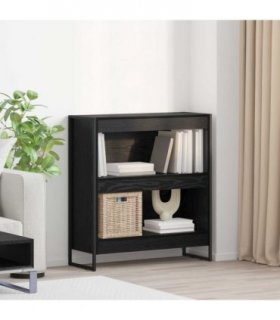 vidaXL Book Cabinet Black Oak 80 x 30 x 86.5 cm Engineered Wood