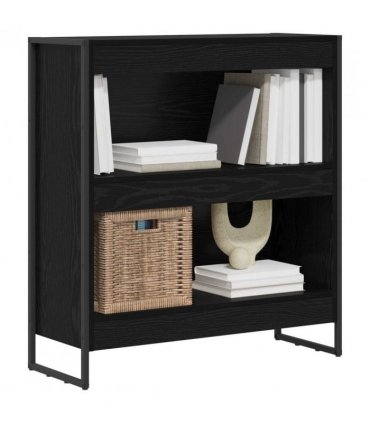 vidaXL Book Cabinet Black Oak 80 x 30 x 86.5 cm Engineered Wood