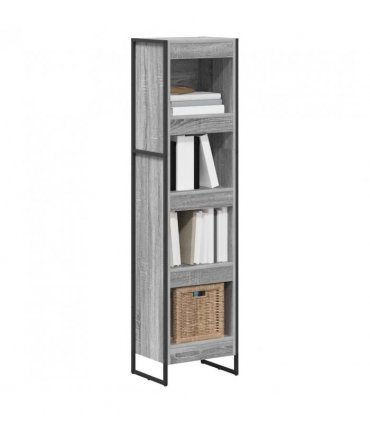 vidaXL Book Cabinet Grey Sonoma 40 x 30 x 155 cm Engineered Wood