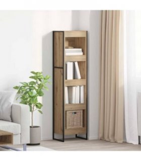vidaXL Book Cabinet Artisian Oak 40 x 30 x 155 cm Engineered Wood — Colour: Artisan oak