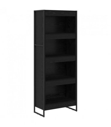 vidaXL Book Cabinet Black Oak 60 x 30 x 155 cm Engineered Wood