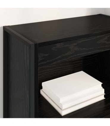 vidaXL Book Cabinet Black Oak 60 x 30 x 155 cm Engineered Wood
