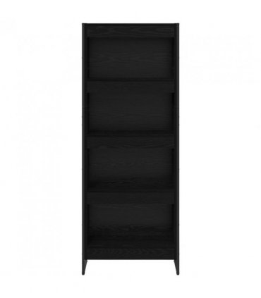 vidaXL Book Cabinet Black Oak 60 x 30 x 155 cm Engineered Wood
