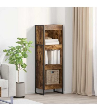 vidaXL Book Cabinet Smoke Oak 40 x 30 x 121 cm Engineered Wood — Colour: Smoked oak