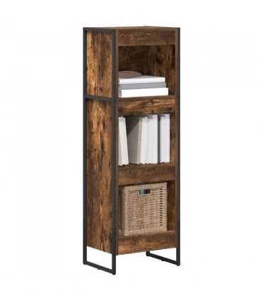 vidaXL Book Cabinet Smoke Oak 40 x 30 x 121 cm Engineered Wood — Colour: Smoked oak