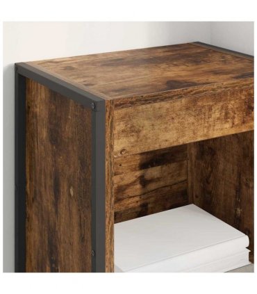 vidaXL Book Cabinet Smoke Oak 40 x 30 x 121 cm Engineered Wood — Colour: Smoked oak