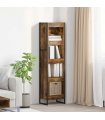 vidaXL Book Cabinet Smoke Oak 40 x 30 x 155 cm Engineered Wood — Colour: Smoked oak
