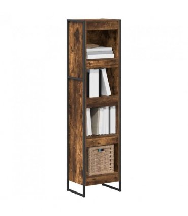 vidaXL Book Cabinet Smoke Oak 40 x 30 x 155 cm Engineered Wood — Colour: Smoked oak