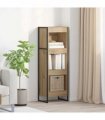 vidaXL Book Cabinet Artisian Oak 40 x 30 x 121 cm Engineered Wood — Colour: Artisan oak