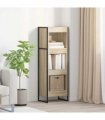 vidaXL Book Cabinet Sonoma 40 x 30 x 121 cm Engineered Wood — Colour: Sonoma oak