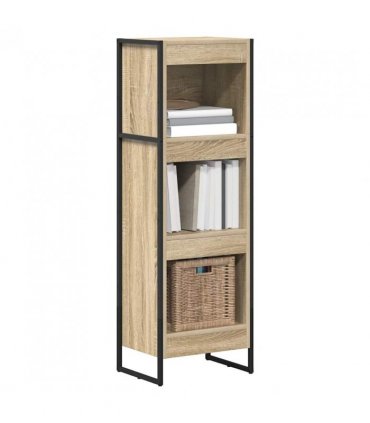 vidaXL Book Cabinet Sonoma 40 x 30 x 121 cm Engineered Wood — Colour: Sonoma oak