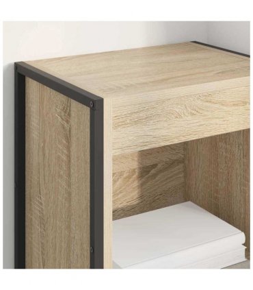 vidaXL Book Cabinet Sonoma 40 x 30 x 121 cm Engineered Wood — Colour: Sonoma oak