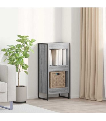 vidaXL Book Cabinet Grey Sonoma 40 x 30 x 86.5 cm Engineered Wood