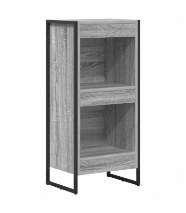 vidaXL Book Cabinet Grey Sonoma 40 x 30 x 86.5 cm Engineered Wood