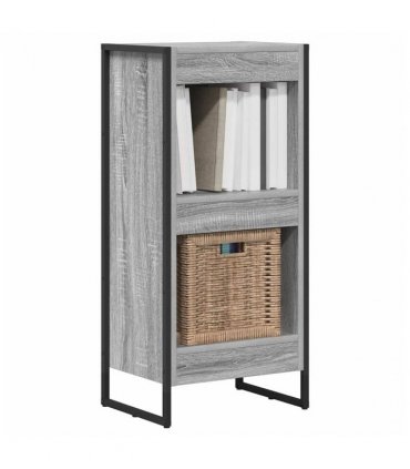 vidaXL Book Cabinet Grey Sonoma 40 x 30 x 86.5 cm Engineered Wood