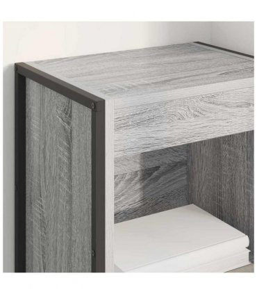 vidaXL Book Cabinet Grey Sonoma 40 x 30 x 86.5 cm Engineered Wood