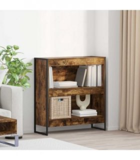 vidaXL Book Cabinet Smoke Oak 80 x 30 x 86.5 cm Engineered Wood — Colour: Smoked oak