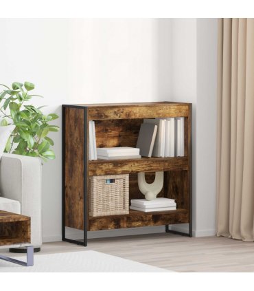 vidaXL Book Cabinet Smoke Oak 80 x 30 x 86.5 cm Engineered Wood — Colour: Smoked oak