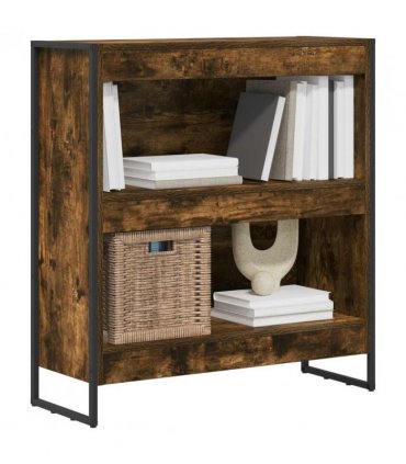 vidaXL Book Cabinet Smoke Oak 80 x 30 x 86.5 cm Engineered Wood — Colour: Smoked oak