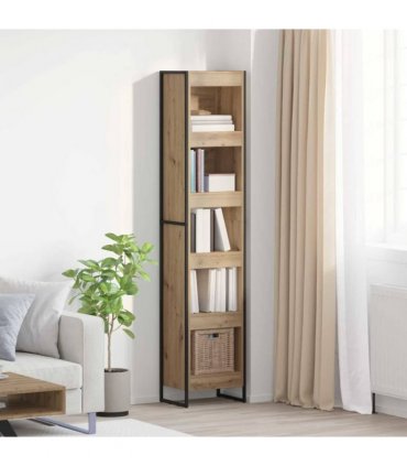 vidaXL Book Cabinet Artisian Oak 40 x 30 x 189.5 cm Engineered Wood — Colour: Artisan oak