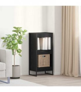 vidaXL Book Cabinet Black Oak 40 x 30 x 86.5 cm Engineered Wood