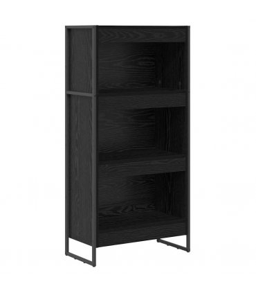 vidaXL Book Cabinet Black Oak 60 x 30 x 121 cm Engineered Wood