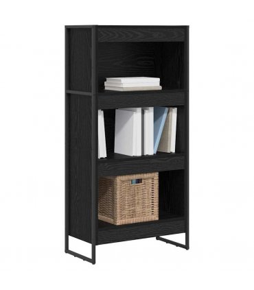 vidaXL Book Cabinet Black Oak 60 x 30 x 121 cm Engineered Wood