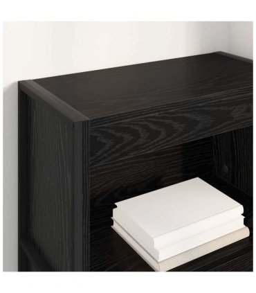 vidaXL Book Cabinet Black Oak 60 x 30 x 121 cm Engineered Wood