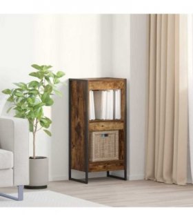 vidaXL Book Cabinet Smoke Oak 40 x 30 x 86.5 cm Engineered Wood — Colour: Smoked oak