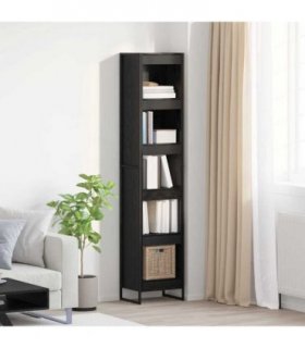 vidaXL Book Cabinet Black Oak 40 x 30 x 189.5 cm Engineered Wood