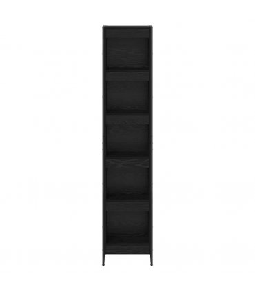 vidaXL Book Cabinet Black Oak 40 x 30 x 189.5 cm Engineered Wood