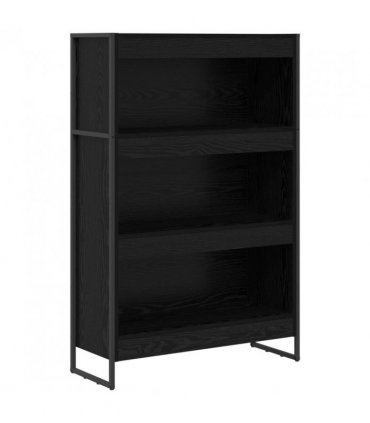 vidaXL Book Cabinet Black Oak 80 x 30 x 121 cm Engineered Wood