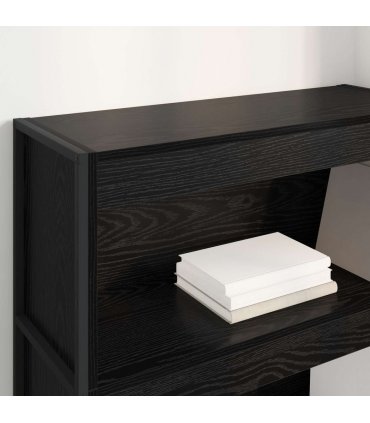 vidaXL Book Cabinet Black Oak 80 x 30 x 121 cm Engineered Wood
